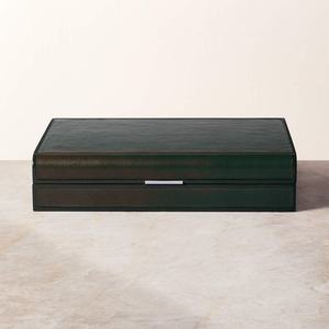Printing Palm Green Luxury PU Leather <b>Backgammon</b> Chessboard Premium Leather <b>Backgammon</b> <b>Set</b> Housewarming Gift - Product Image 6