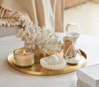 Plateau en laiton artisanal durable fait main, taille personnalisable, décoration moderne pour la maison, bijoux, maquillage, articles de toilette, vaisselle de cuisine