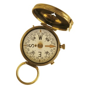 Imperial Brass Store <b>Antique</b> Navigation <b>Compass</b> Handmade Brass Maritime Collectible with Luxury Leather Case - Product Image 4