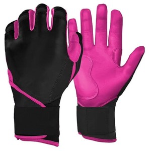 Outdoor Baseball Batting <b>Gloves</b> Adjustable Fit Anti Slip Leather Palm Sports Training <b>Gloves</b> for Hitting Practice - Product Image 1