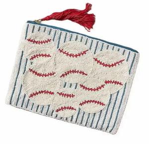 School Theme Design Embroidery Glass Seed Beaded Coin Purse Mini Cosmetic Bag For Gifting Events Parties Artistic Handwork Bag - Product Image 3