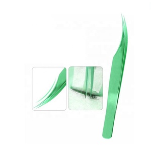 High Quality Durable Anti-Static Precision Fine Stainless Steel Eyelash Extension Tweezers Serrated Tip Custom Logo Salon Use - Product Image 4