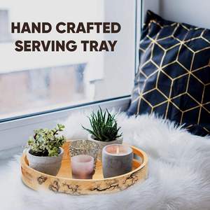 Durable and Eco Friendly Wooden <b>Storage</b> <b>Tray</b> with Natural Finished Ideal for Serving Snacks Beverags - Product Image 4