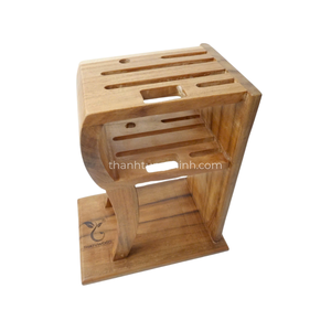 Natural Wooden Knives Holder Eco-Friendly Anti-Bacterial Multi Shape Made in Vietnam - Product Image 2