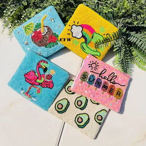 Nouveauté : Porte-monnaie perlé style américain pour femme, pochette à monnaie perlée, portefeuille à monnaie perlé - Product Image 1