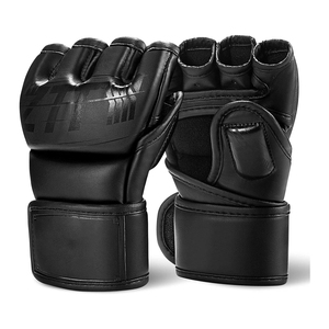 Wholesale Professional Synthetic PU Leather MMA <b>Gloves</b> <b>Moisture</b> Wicking Lace-Up Closure for Sparring Training Custom Logo Design - Product Image 1