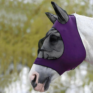 Filet d'oreille pour cheval personnalisable en maille, protection extérieure équestre contre les mouches et les moustiques, bonnet/voile, prix de gros - Product Image 1