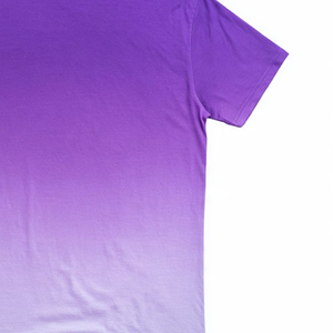 Men's Gradient Ambre <b>Purple</b> O-Neck Short Sleeve T-<b>Shirt</b> Regular Fit Knitted Breathable Casual Solid Color Summer Tee - Product Image 3