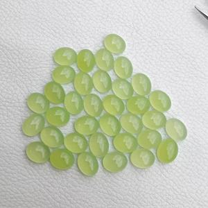 Cabochons ovales lisses en calcédoine verte naturelle de 9mm x 11mm pierre précieuse polie en vrac au prix de gros régulier en ligne - Product Image 3