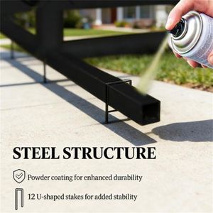 Set di 3 Archi Decorativi per Matrimonio con Cornice Nera Arcuata e Supporto in Metallo - Product Image 3