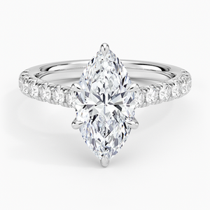 BOJ <b>Ring</b> 094 Marquise Cut 925 <b>Silver</b> Halo Stone Prong Setting <b>Solitaire</b> Diamond <b>Ring</b> 2ct D Color VVS1 Moissanite GRA Certified - Product Image 1