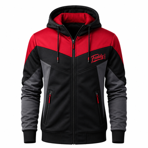 Sudadera Deportiva con Cremallera para Hombre, Diseño Color Block, Chaqueta de Gimnasio y Fitness, Corte Ajustado, Secado Rápido, Ropa Deportiva para Entrenamiento - Product Image 1
