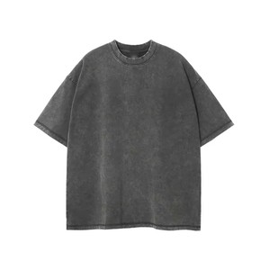 Camiseta de Cuello Redondo de Manga Corta para Hombre, Talla Grande, Color Sólido, 100% Algodón Jersey, Estilo Casual Lavado, Nueva Colección 2026 - Product Image 2
