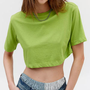 Top Corto para Mujer, Diseño Moderno, Ecológico, para Uso en Exteriores, Color Sólido, 100% Algodón, Cómodo y Transpirable, para Verano - Product Image 2