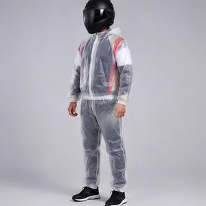 Traje Impermeable Ligero Unisex, 100% Poliéster, Manga Larga, con Capucha, para Todas las Temporadas, Personalizable con Nombre de Equipo - Product Image 2