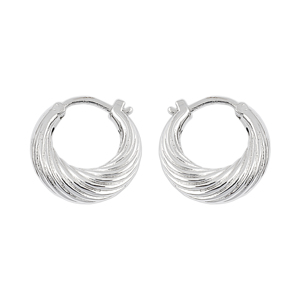 Handcrafted Ethnic Sterling Silver Hoop <b>Earrings</b> Boho Inspired Lightweight Artisan Jewelry Perfect Gift for Stylish Women - Product Image 2