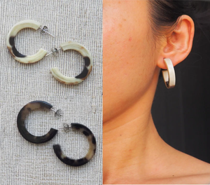 Pendientes de cuerno de búfalo artesanales, ecológicos, modernos y naturales de la mejor calidad para mujer, tamaño personalizable por Perfect Enterprises - Product Image 2