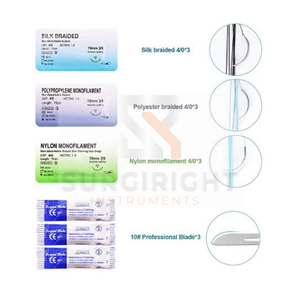 High Manufacturer Private Logo Stainless Steel Manual <b>Suture</b> Practice <b>Kit</b> for Medical Students Training CE by Blush Surgical - Product Image 3