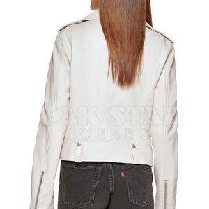 Custom Women's Leather Jacket-Breathable Windproof Zipper Closure Custom Colors Logo Winter Ready Wholesale - Product Image 3