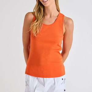 Fashion Sports Casual <b>Ladies</b> <b>Tank</b> <b>Top</b> Solid Color Front 100% Cotton Fleece Quick Dry Breathable Scoop Neck Summer Workout <b>Top</b> - Product Image 2