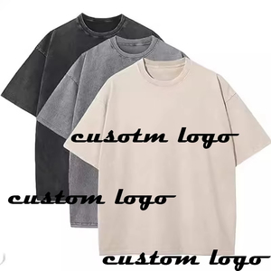 T-shirt personnalisé avec strass, vintage, délavé à l'acide, col rond, coton lourd 300 g/m², impression DTG, coupe ample, court, graphique, pour homme - Product Image 2