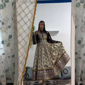 Vestido Afgano Kuchi de Manga Larga con Cintura Natural, Diseño Nuevo y Más Vendido, para Mujer, para Bodas y Fiestas, Talla Grande, Hecho a Mano - Product Image 2