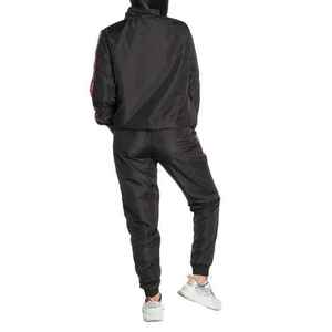 Conjunto Deportivo Impermeable para Mujer, Chaqueta Cortavientos y Pantalón de Nylon, 2 Piezas, con Cierre - Product Image 1