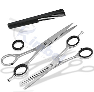 Juego de tijeras de peluquería de acero inoxidable japonés de súper calidad con punta afilada para cortes en capas y degradados - Product Image 2
