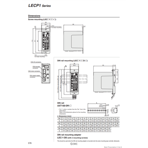 SMC Pneumatics Rail DIN AXT100-DR-17 équipements électriques - Product Image 1
