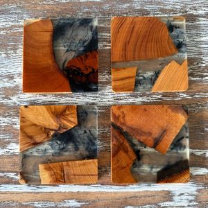 Heavy Duty Phenolic Resin Wheel Wood Resin <b>Coasters</b> Square Modern Non-Slip Mats & Pads Table Decoration Accessory <b>Coasters</b> - Product Image 1