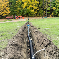 Tubería de Drenaje de Fibra de Vidrio con Acción Capilar para Campos de Golf y Césped Deportivo, Tubería de Drenaje Tratada Térmicamente con Malla de Acero Inoxidable