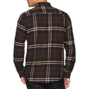 Chemises en flanelle à carreaux tendance pour hommes, 2 poches devant, 100% coton, manches longues, coupe classique, boutonnées, chemises décontractées pour hommes - Product Image 3