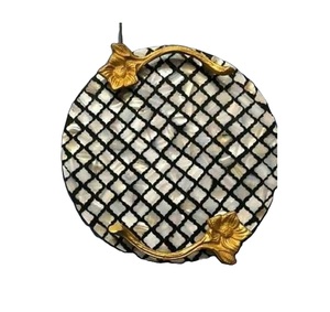 Bandeja de lujo con incrustaciones de nácar, bandeja de servir de nácar, bandeja de MDF, bandejas decorativas, bandeja de resina a precio de fábrica al por mayor - Product Image 1
