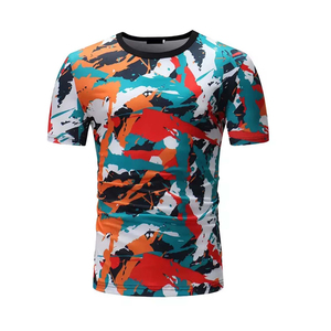 Camiseta para hombre con sublimación completa, tela transpirable personalizada, cuello redondo, MOQ bajo, camiseta deportiva, servicio OEM disponible. - Product Image 4