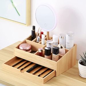 Handmade Modern Wooden Cosmetic <b>Storage</b> Organizer | Durable <b>Tabletop</b> Makeup Holder | Wedding Favor | Eco-Friendly Wholesale Bulk - Product Image 2