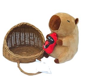 Cesta colgante en forma de lágrima, tejida a mano y ecológica, solución versátil para decoración y almacenamiento. - Product Image 1