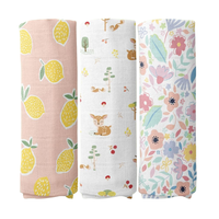 Couverture d'emmaillotage pour bébé en mousseline de coton biologique, serviette de bain à capuche, douce et respirante, pour nouveau-né, imprimée sur mesure, vente en gros, OEM