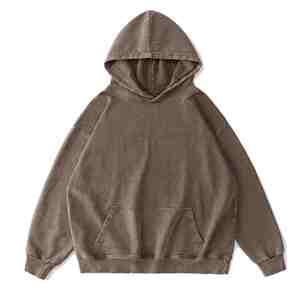 Men Acid Wash Hoodie Vintage Fade Pullover <b>Sweatshirt</b> with Washed Texture Adjustable Hood and Casual Street Fashion - Product Image 6