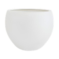 Pot Bunga Bulat Hamilton 87 White Fiberstone 87x87x67cm, Pot Tanaman Besar untuk Dalam & Luar Ruangan, Tahan Cuaca, Vietnam