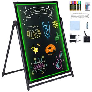 Lavagna Luminosa a LED 32"x24" Effetto Neon RGB Cancellabile, Lavagnetta Illuminata per Messaggi, Insegna per Menu, Lavagna da Disegno per Uso Domestico - Product Image 1