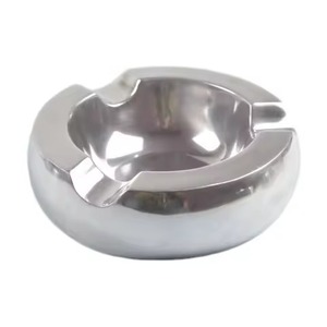 Silver Finish Aluminum Made Cigarette <b>Ashtray</b> For Office Livingroom Table Top Ash Containing Use Metal <b>Ashtray</b> & Container - Product Image 6