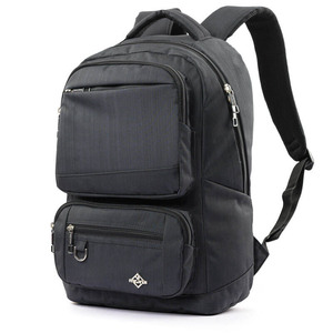 Micvia <b>Black</b> Nylon Laptop <b>Backpack</b> with Water Resistance and Multiple Zippered Compartments for <b>Men</b> Women - Product Image 4