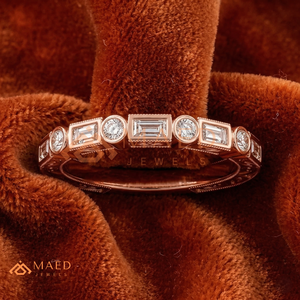 แหวนมอสซาไนต์ชุบทองคำขาว 18K สไตล์วินเทจ ทรงกลม สำหรับผู้หญิง ประดับขอบเพชร สำหรับงานแต่งงานและวันครบรอบ - Product Image 1