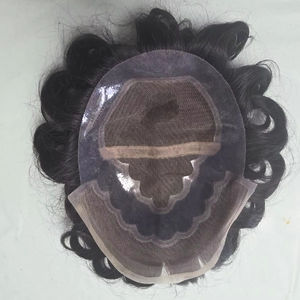 Peluca de Cabello Humano Virgen Taz Hair BD, Estilo Bollywood, Prótesis Capilar Suave de Cabello Indio para Hombres, Toupee Remy - Product Image 1