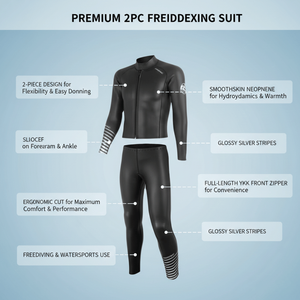 Combinaison de plongée Freediving 2 pièces à capuche, fabrication sur mesure OEM ODM, pour la plongée libre et les sports sous-marins. - Product Image 4