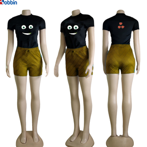 Conjunto Deportivo de Verano Estilo Hip Hop para Mujer, Ecológico, de Secado Rápido, Transpirable, Informal, Camisetas Cortas hasta la Rodilla, Conjuntos Personalizados Vintage - Product Image 6