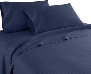 Juego de Ropa de Cama a Rayas para Hotel, 100% Poliéster, 4 Piezas, Tamaño Queen y King, Colorido, para Hotel y Hogar - Product Image 2