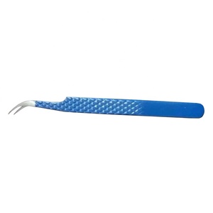 Pinzas Royal, las Mejores Pinzas para Extensión de Pestañas con Aislamiento, Hermosas Pinzas con Diseño de Diamantes, Color Azul, Acero Inoxidable - Product Image 3