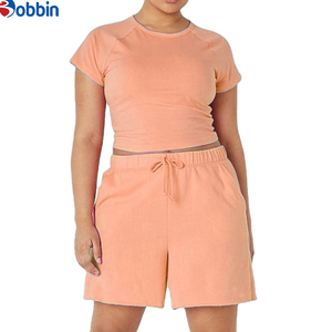 Conjunto Deportivo de Verano Estilo Hip Hop para Mujer, Ecológico, de Secado Rápido, Transpirable, con Franjas Laterales, Camiseta Corta Casual hasta la Rodilla, Estilo Vintage - Product Image 4