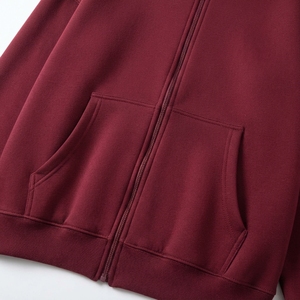 Sudadera con capucha extragrande para mujer, de invierno, con cremallera, forro polar grueso, informal, con bolsillo canguro y logo frontal - Product Image 5